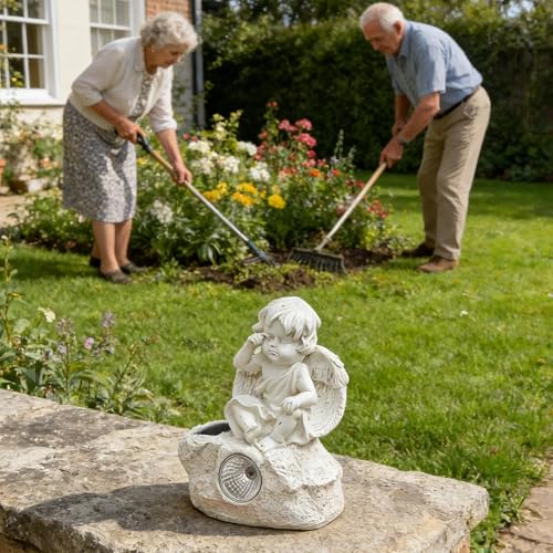 Statue d'ange LED déco de jardin extérieur résistant aux intempéries pour terrasse - 4