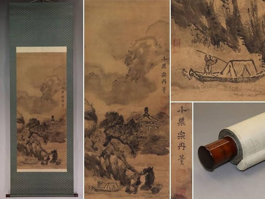 真作】掛軸 山水図 逸品 合箱入 O158 Yahoo!オークション