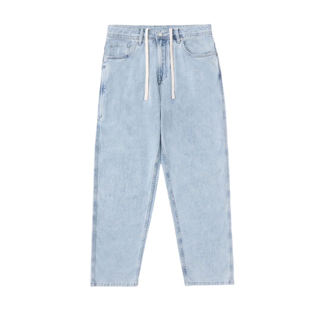 Vogrtcc Pantaloni da Uomo in Denim Leggero con vestibilità Ampia