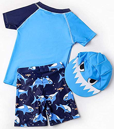 Baopteil Baby Boys Two Pieces Swimsuit Sets Toddler Bathing Suit Rash Guards Sunsuit Swimwear With Hat Upf 50+(Mechanical Shark, 18-24 Months) #TOP2