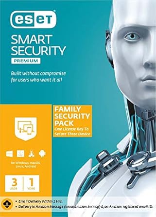 ESET Smart Security Premium Family Security Pack ( 3 User, 1 Year ) (Email Delivery in 2 Hours – No CD)