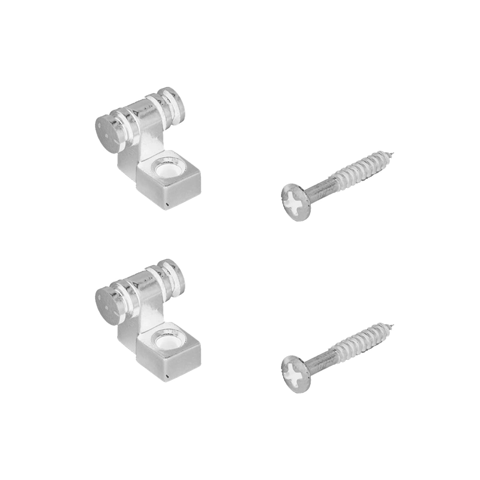 Cheerock Electric Guitar Roller String Tree Retainer with Mounting Screws for Fender Strat Stratocaster Tele Telecaster Electric Guitar Parts Replacement (Silver B)