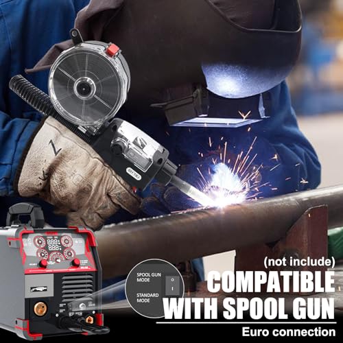 Image of AWT MIG Welder, 200Amp 8 in 1 Gas MIG /Gasless Flux Core MIG /Stick /Lift TIG /Spot Welding /Spool Gun Aluminum MIG Welder, 110 /220V Dual Voltage, Multi-Process Welding Machine With LED Digital Display
