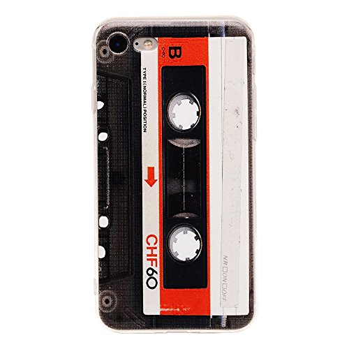 TNCY iPhone 7 Case,iPhone 8 Case,Bumper Soft Music Cassette Tape Rubber Protective Skin Cover for iPhone 7 /iPhone 8/iPhone se 2020/ iPhone SE 2nd red