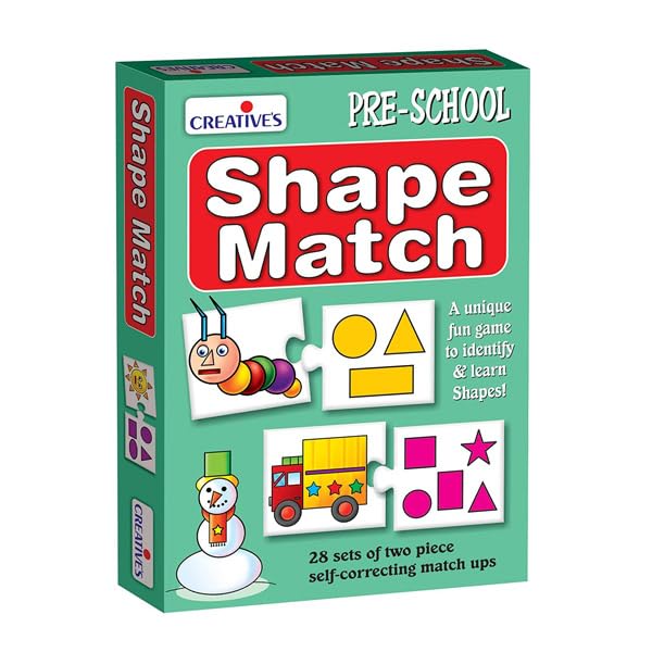 Creative's Shape Match Puzzle Game for Kids | Learn Shapes with Fun | Improves Memory, Eye-Hand Coordination & Problem Solving | Preschool Educational Toy | Ages 4 & Up