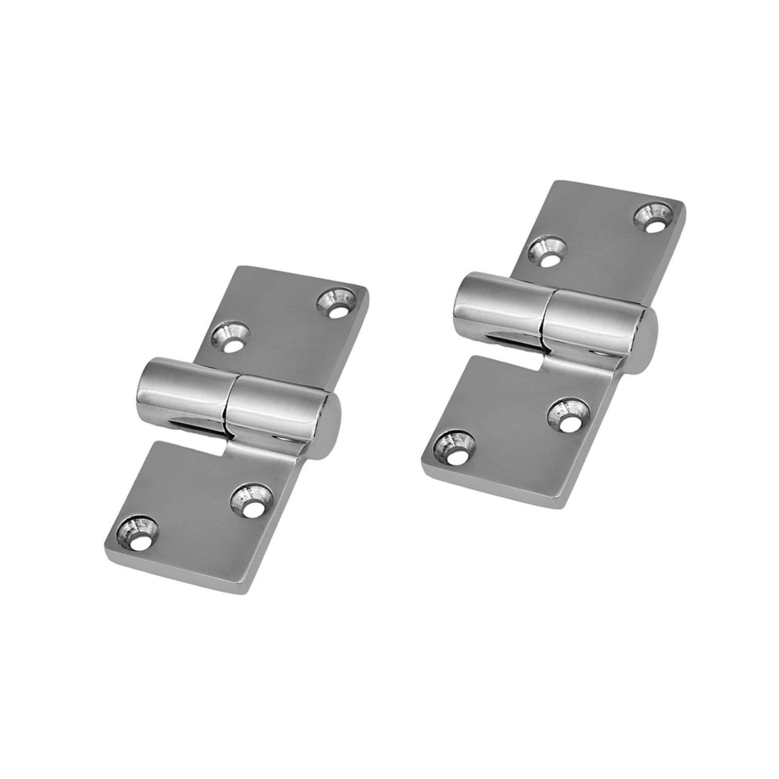 Woedpez Left Side Stainless Steel Utility Door Hinge Pair 90 X 38 Mm With Detachable Split Design For Cabinet And Panel Repair Work Separable Hinge Detachable Door Split Pair Cabinet Repair Utility Box Access Panel