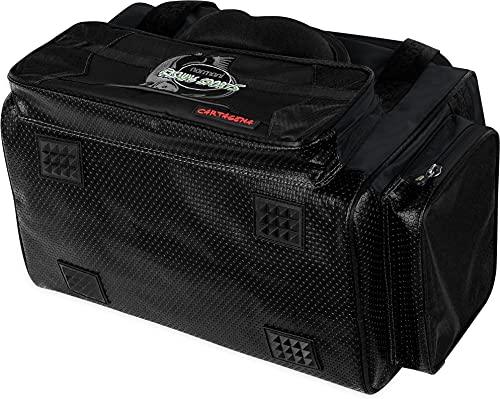 Foto von normani XXL Angeltasche mit 5 Köderboxen wasserdichte Angelbox Allzwecktasche Karpfentasche Tackle Bag Angel-Zubehörtasche - inkl. 5 Tackle Boxen und Sonnebrillen Hardcase Farbe Dunkelschwarz