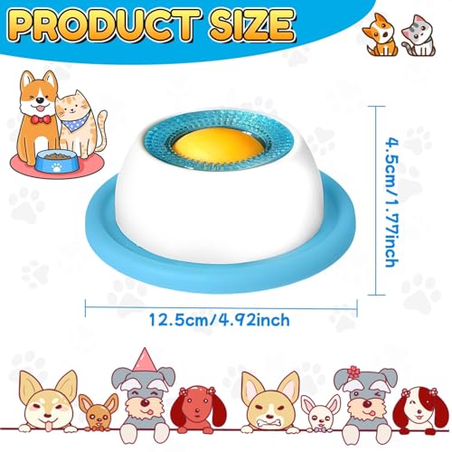 Vibbang Hundelickspielzeug, Cat Dog Lick Bowl, Schleckball für Hunde mit Antirutschmatte Smoothie Dog Schleckball, Hundespielzeug Intelligenz, Futterspielzeug Hund Katzen Slow Feeder Hund