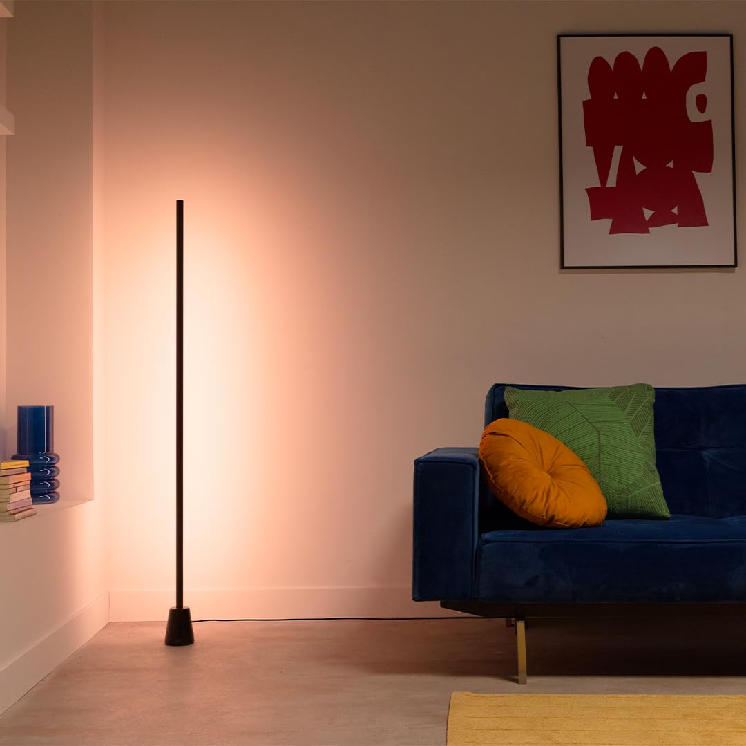 WiZ Lampa podłogowa gradient, Wyświetla wiele kolorów jednocześnie (RGBIC), Łatwy montaż i konfiguracja, łączy się z Wi-Fi, Sterowanie Aplikacją/Głosowe, Działa z Google Home, Alexą i HomeKit