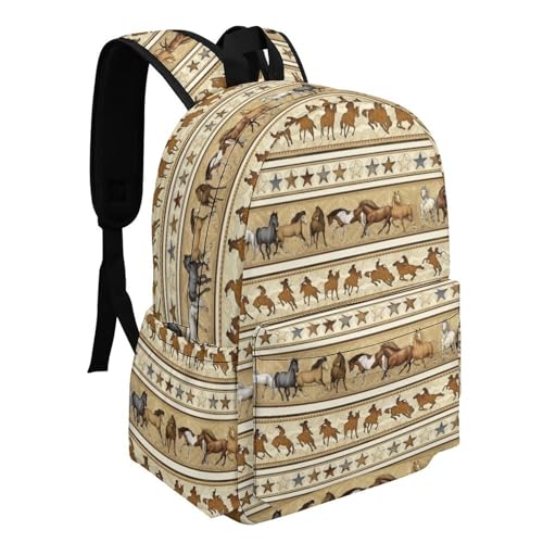 Horse Backpack Daily Commuting Casual Fashion 17 Inch Oxford Cloth Backpack2