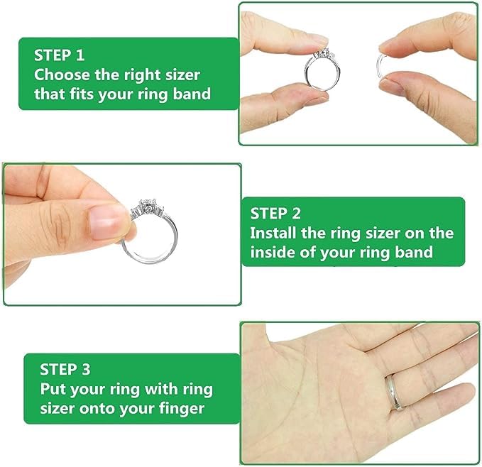 Image of Kumu Jewellery Tools Super Soft Ring Tightner for Women & Men /Ring Tightener for Loose Rings /Ring Size Adjuster for Loose Rings