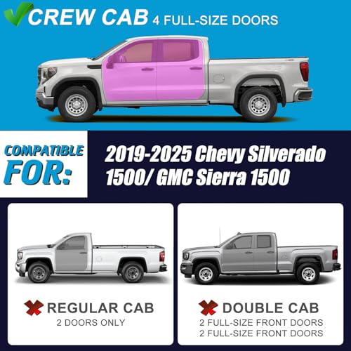 Estribos para Chevy Silverado GMC Sierra 2019-2026 Negro miniatura 5