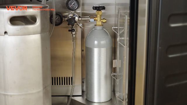 Image of VEVOR Beer Kegerator, Single Tap Commercial Draft Beer Dispenser for D system, Full Size Keg Refrigerator with 5lbs CO2 Tank, Hold 2 Sixth / 2 Ball lock keg, Black