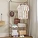 Duży wieszak na ubrania z regałem na buty, garderoba wejściowa z przechowywaniem, regał na buty, korytarz, organizer na 5 haczyków, płaszcz, stojak na parasole, kapelusz, regał na buty, metal (kolor: brązowy, rozmiar: 72 i razy; 32 i razy; 1