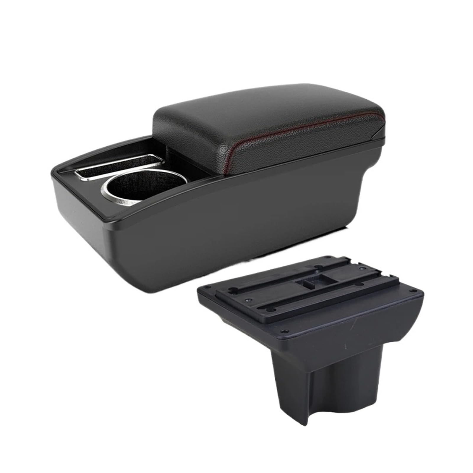 UMDJJU For Toyota For Rush Armrest Box Car Dedicated Retrofit Interior Storage Accessories Car Centre Console Armrest Box(A1 Black red NO USB)