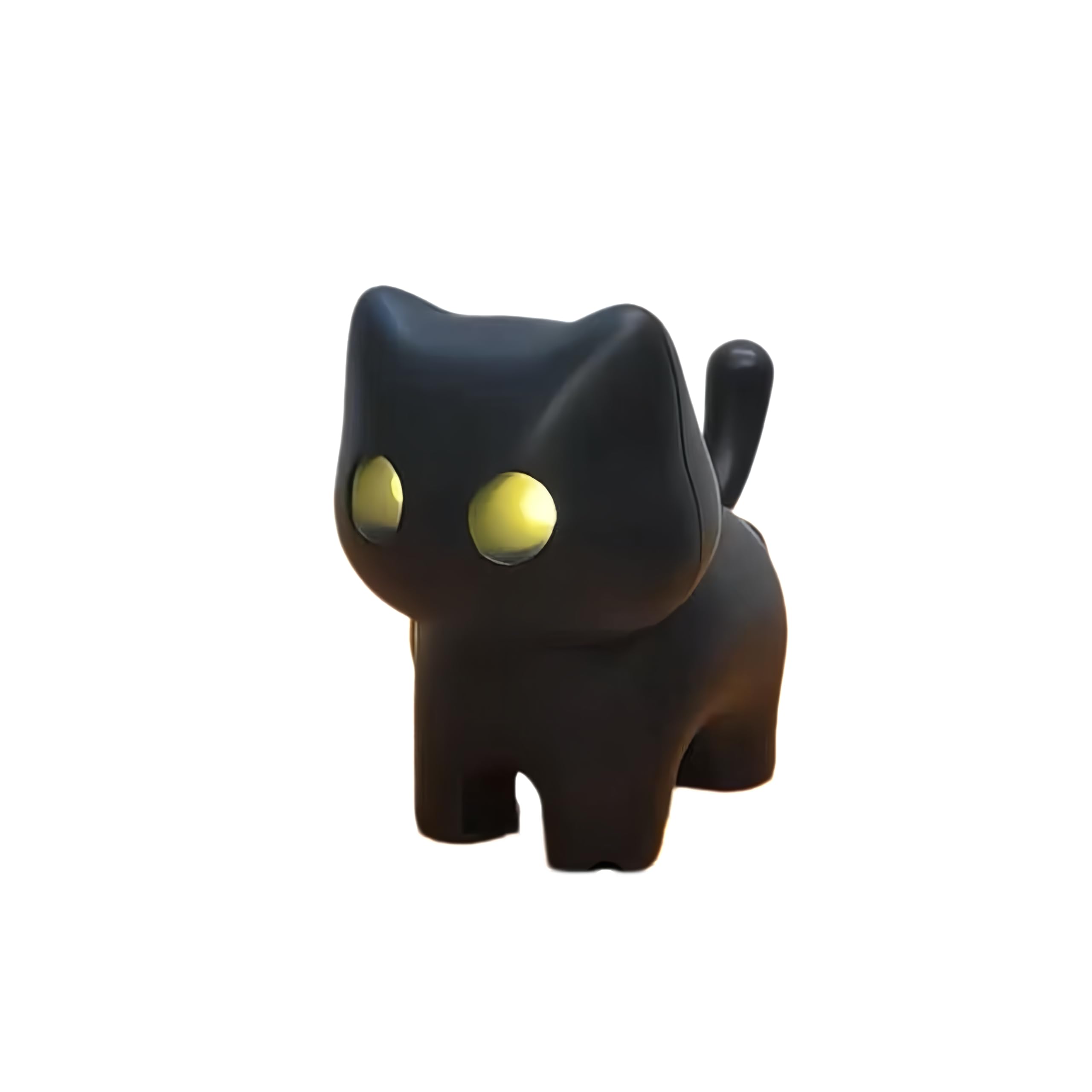 Cute Black Cat Night Light Keychain Mini Kawaii Cat Lamp with Sound Aesthetic Desk Decor Cozy Gift