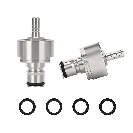 Stainless Steel Carbonation Cap Forced Carbonation PET Bottle Filling 5/16 Barb CO2 Coupling to Carbonate Soda Beer Stainless Steel PET Bottle Carbonation Cap + 4PCS extra O-ring