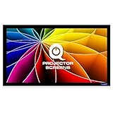 QualGear 120-Inch Fixed Frame Projector Screen, 16: 9 3D High Reflective Silver at 2.5 Gain (Qg-PS-Ff6-169-120-S)