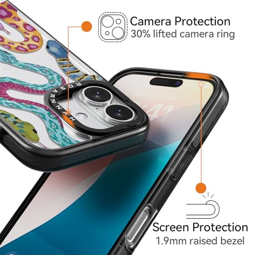 Coque compatible avec iPhone 16 antichoc durable motif serpent