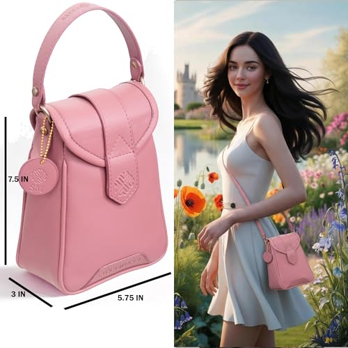 Image of SACCI MUCCI Women's Small Handbag /Cross-Body Phone Bag - Stylish PU Leather Mobile Purse with Adjustable Strap