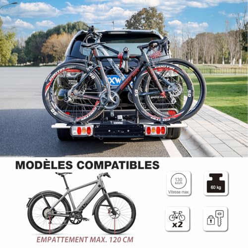 Porte vélo électrique pour attelage de remorque spécial VAE - 7