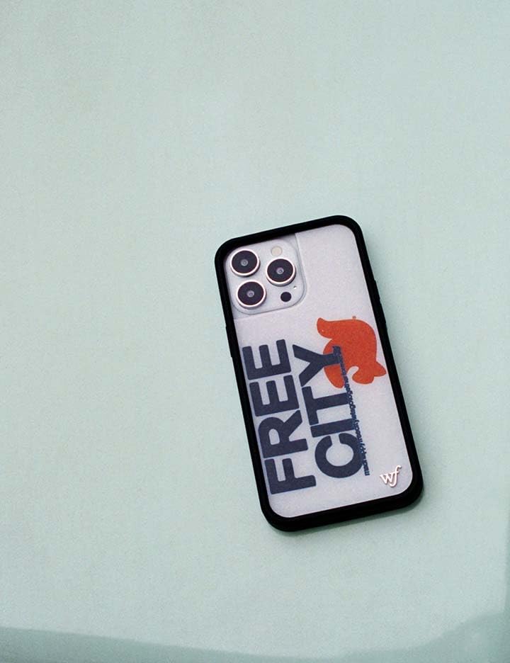 Image of Wildflower Cases - Compatible with iPhone 16 Pro Max | Protective Black Bumper, 6.5ft Drop Test Certified, Women Owned Small Business | Madhappy & Freecity Togetherforever White & Navy