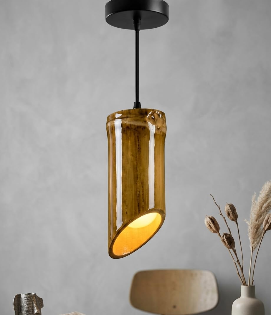 Bamboo Hanging Light for Balcony | Ratten Lamp Shade for Living Room | Cane Indoor Outdoor Light | Ceiling Hanging Light for Decoration |-image-15