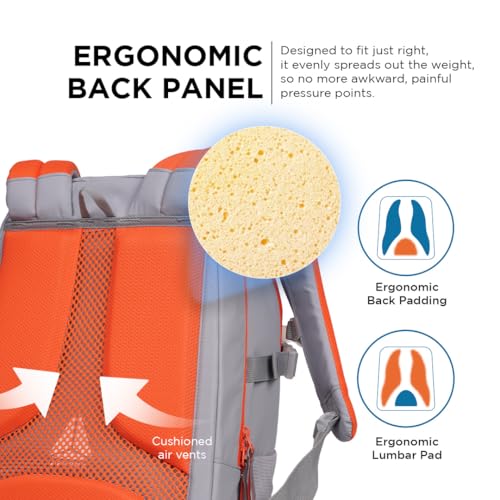 Image of Ergo43 RS Ergonomic School Bag | Posture & Spine Support, Breathable AirFlowX Mesh, Tear-Resistant Ripstop Material | Lightweight 34L Daily School Backpack