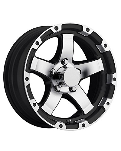14 x 5.5 Black/Silver Machined Grinder Trailer Rim 5 on 4.50 2,200 lb Capacity