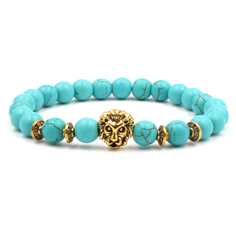 Braccialetto Di Pietra Per Le Donne,7 Chakra Bracciale Elastico In Pietra Turchese Naturale Bianco Braccialetto Elastico Sette Perline Di Colore Moda Boho Yoga Gioielli Regalo Per La Mamma Fidanzata