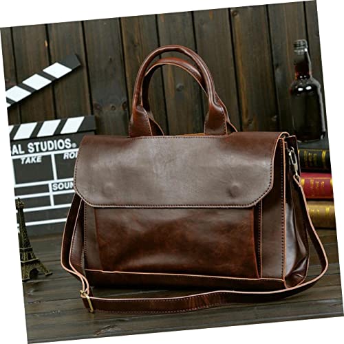 1pc Pu Leather Computer Bag Fashionable Business Handbag for Travel Versatile Sling Shoulder Design for Daily Use4