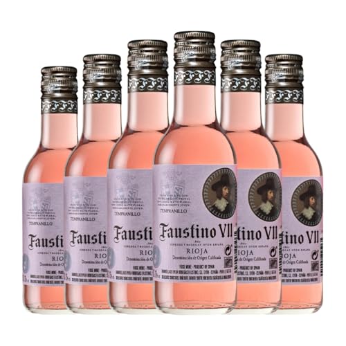 Faustino VII Rioja Joven Botellín 18 cl Vino rosado (Caja de 6 Botellín de 18 cl)