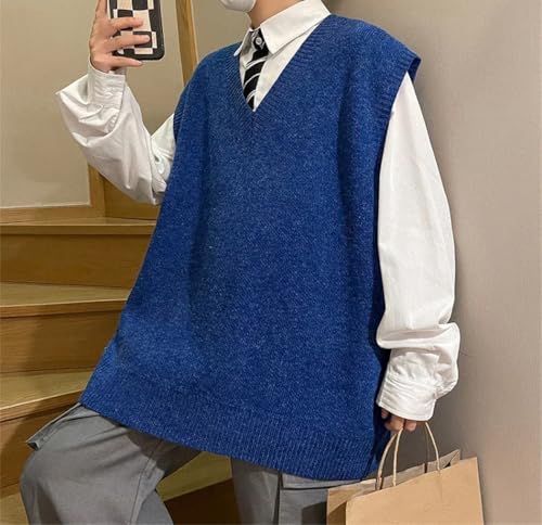 Men's Casual O-Neck Sweater Vest Sleeveless Pullover Warm Basic Knit Waistcoat Winter Soft Tops2