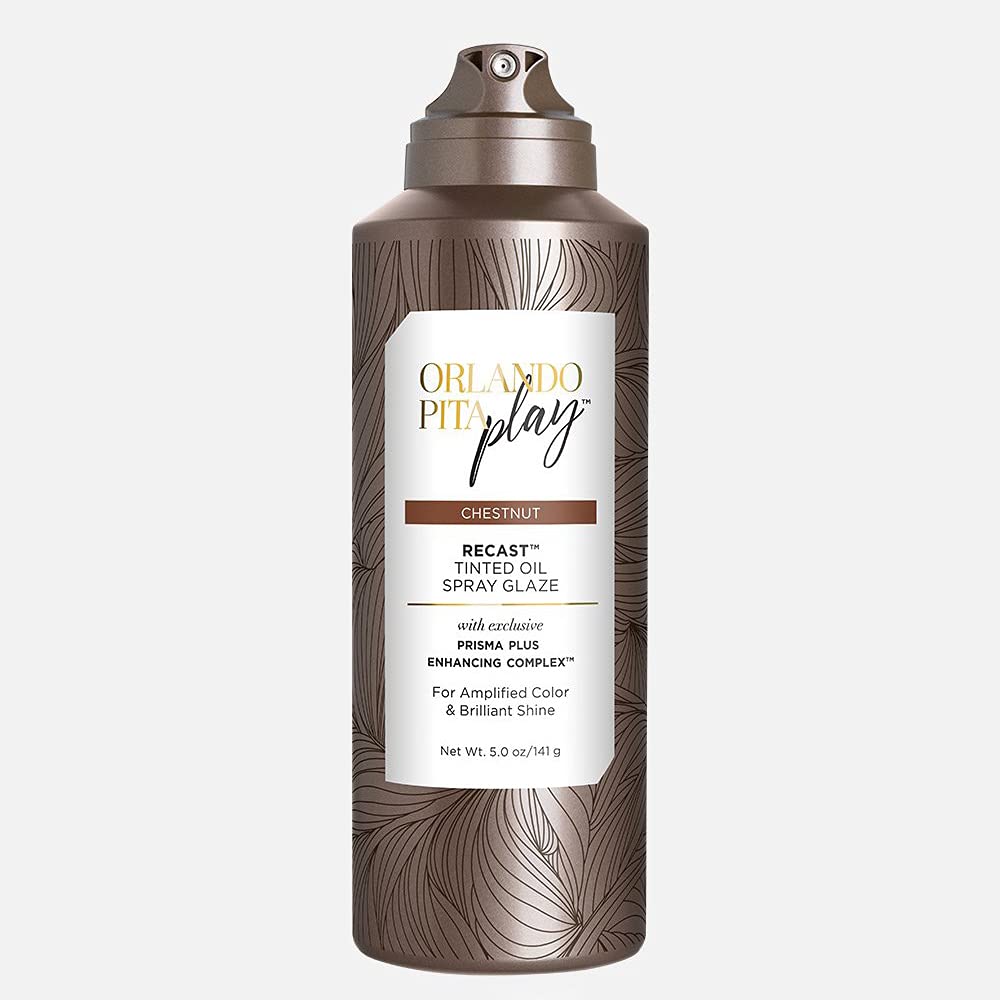 Recast Tinted Oil Spray Glaze, Quickly Refreshes Color & Adds A High-Shine Finish, Chestnut, 5.2 Oz