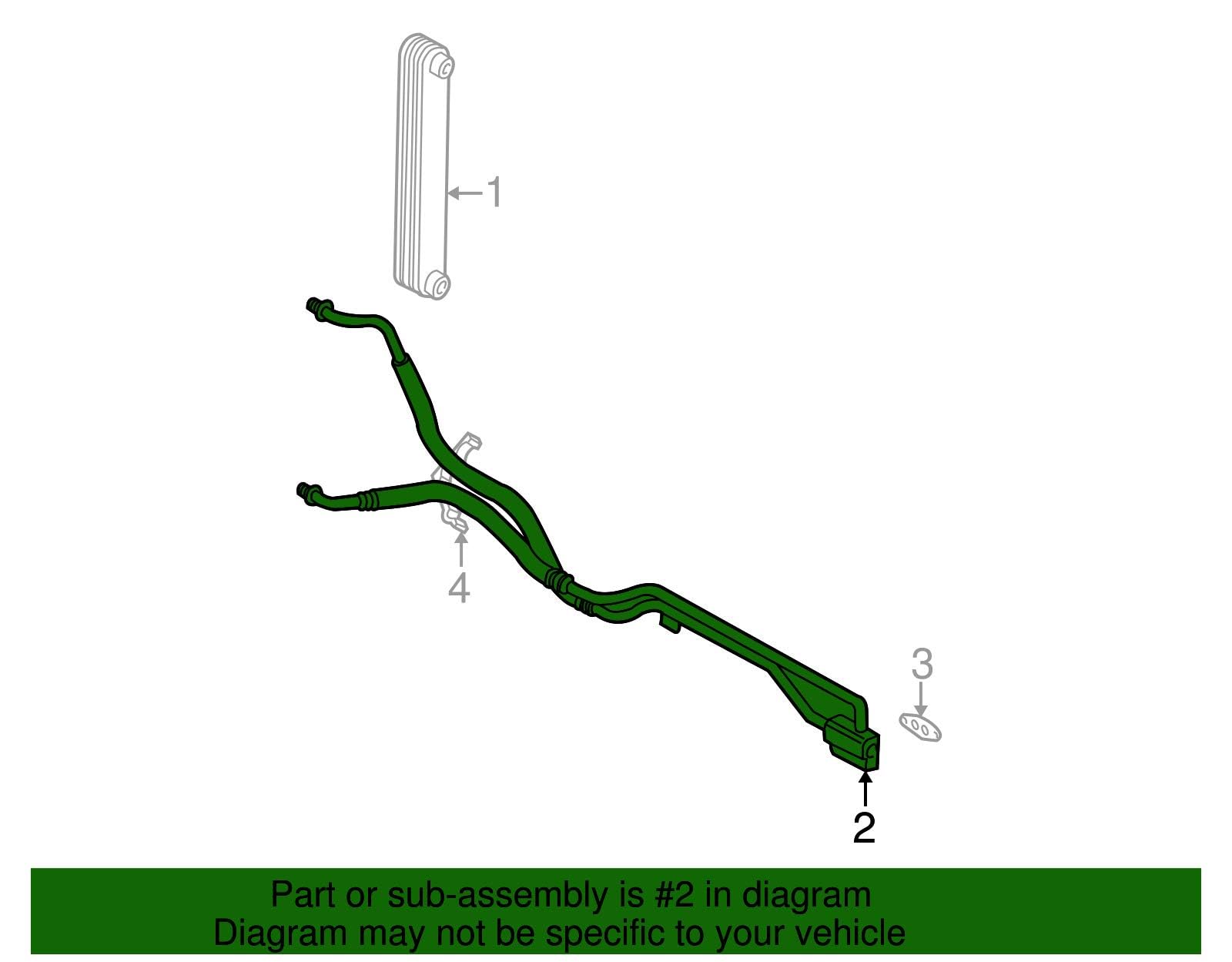 GM Genuine 20828695 Engine Oil Cooler Hose, Regular