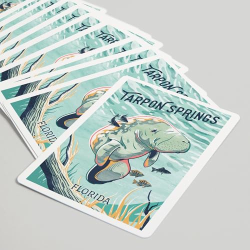 Baraja de 52 cartas tamaño póker Tarpon Springs Florida miniatura 5