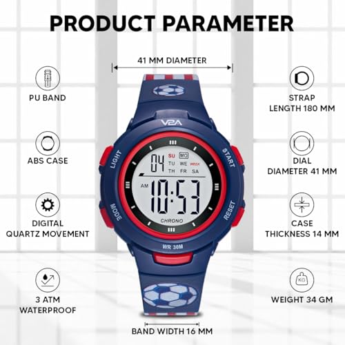 Image of V2A Kids Watch - Waterproof Multi-Functional Digital Sports Watch for Ages 5-13, 30M Water Resistance, Gift for 5-10 Year Olds