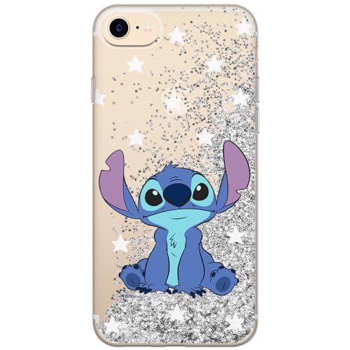 ERT GROUP mobile phone case for Apple Iphone 7/8/ SE 2/ SE 3 original and officially Licensed Disney pattern Stitch 006 optimally adapted to the mobile phone, with glitter overflow effect