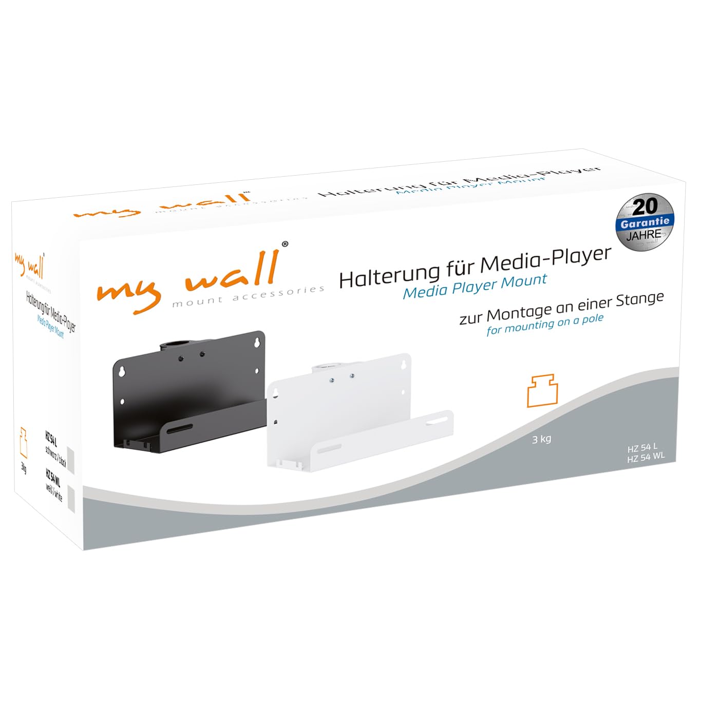 MYWALL Wandhouder voor media-apparaten, tot 3 kg wit | Houders op de