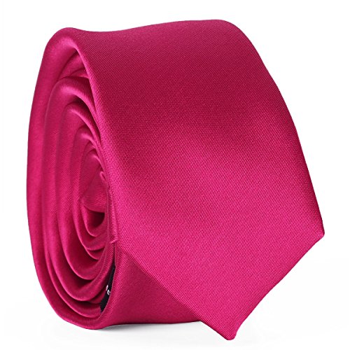 Cravate Fushia Premium - Cravate Fine Homme Mariage et Cérémonie - Coupe Slim Moderne et Tendance