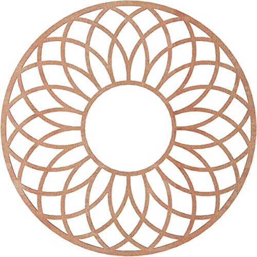 Image of Ekena Millwork 26 inchOD x 8 7 /8 inchID x 1 /4 inchT Cannes Wood Fretwork Pierced Ceiling Medallion, Cherry