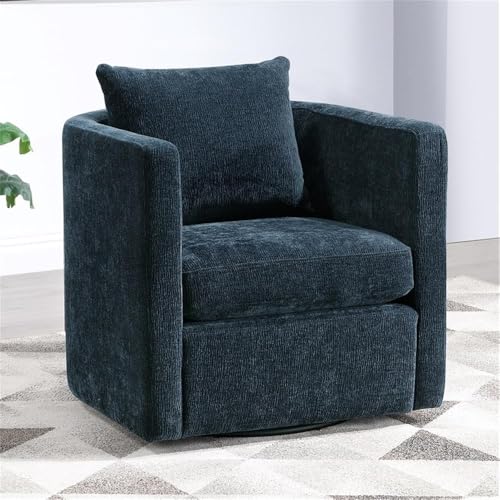 Sillón Giratorio Barrel Moderno Azul Navy miniatura 2