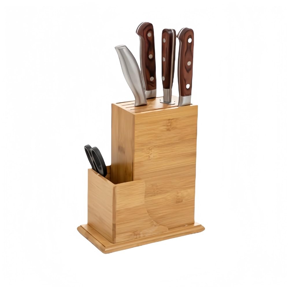 BlendUp包丁立て 包丁ラック 包丁立て キッチン用品収納 刃物対応 木製 天然素材 通気孔 洗浄穴付き ゴムラック ボックス 頑丈 衛生的 モダン ファッション 安心 抗菌 防カビ おしゃれ 北欧 省スペース (直立型ナイフホルダー) [並行輸入品]