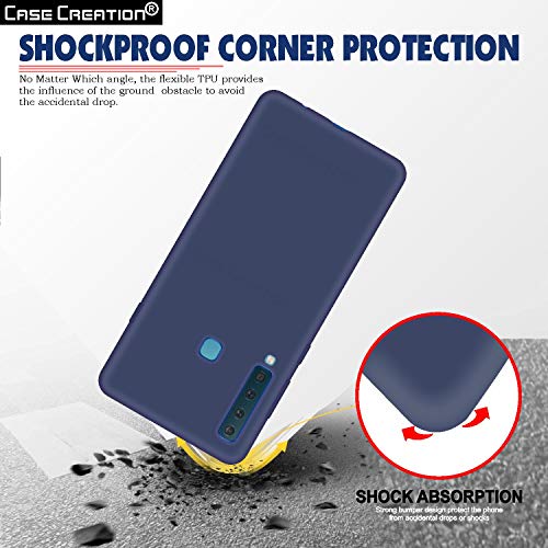 Image of Case Creation Luxurious og Series for Samsung Galaxy a9 2018 case Cover,Anti-Dirty Slim case Frosted Matte Cute Candy TPU Raised Bezel (Splash of Color) Back Cover for Samsung a9 2018 -Navy Blue