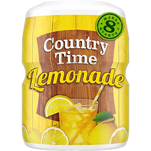 Country Time Lemonade Powdered Drink Mix, 1 Canister, for Flavorful Hydration and Shareable...