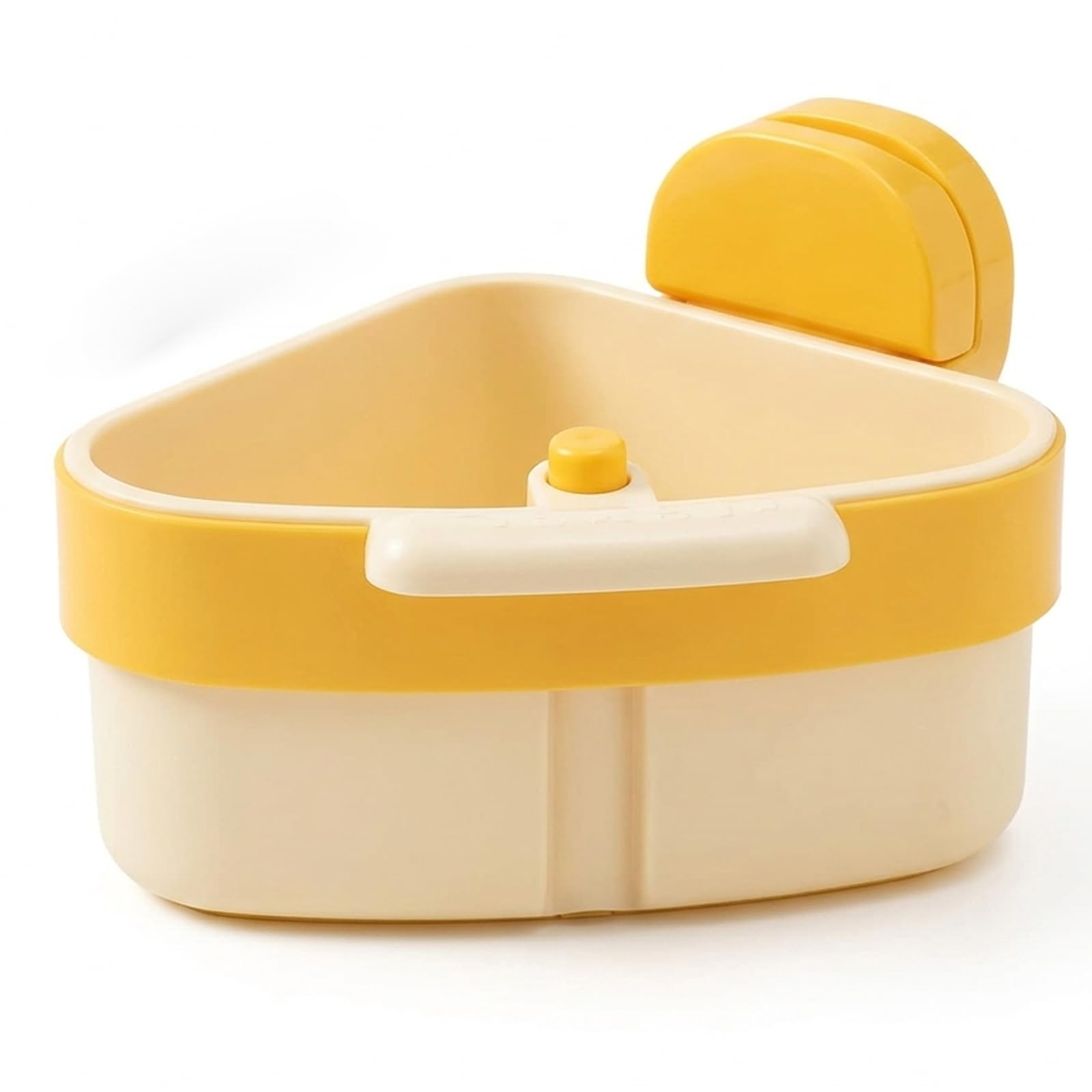 Ginwrek Drain Basket Strainer for Sink Drain Basket for Kitchen Sink Removable Strainer, One-Touch Bottom Lid, Corner Organizer for Sponge and Scrubber