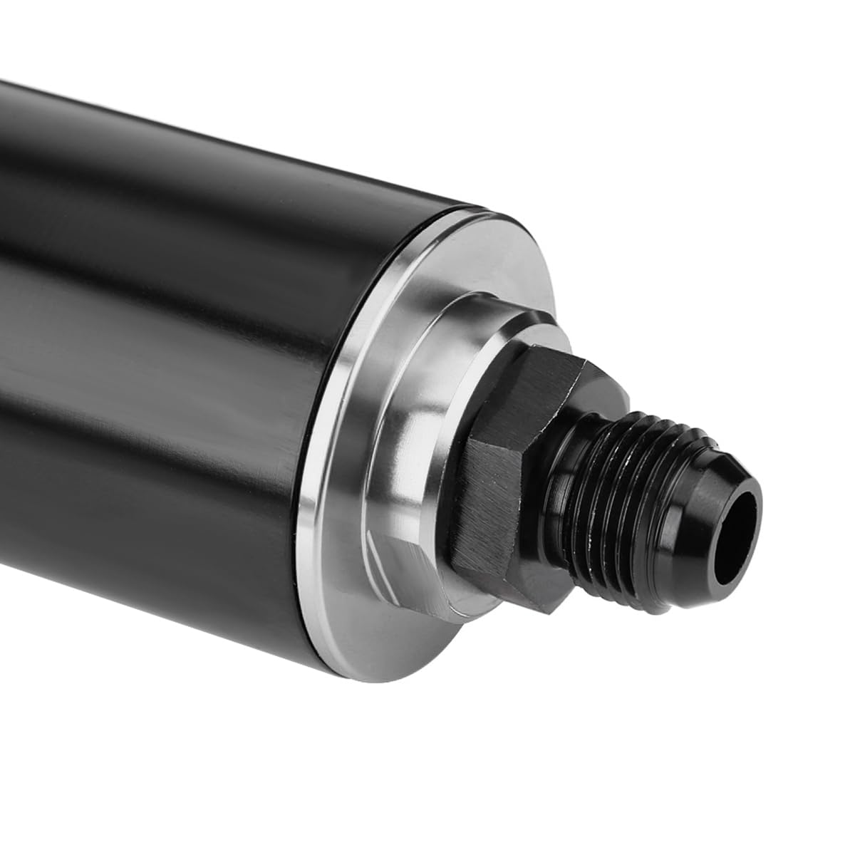 AUCELI Filtro de combustible de gas en línea de 50 mm, filtro de aire con adaptador 6AN 8AN 10AN, accesorios de adaptador de filtro de combustible/gas/gasolina, accesorios universales para coche, SUV