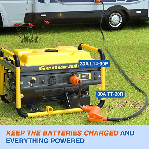 image for Nilight RV Generator Adapter Cord 30 Amp to 30Amp 4 Prong Pure Copper 