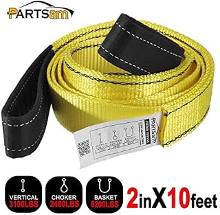Premium 2 Pcs Crane Towing Strap Durable 3400Dtex - Heavy Duty Web Sling