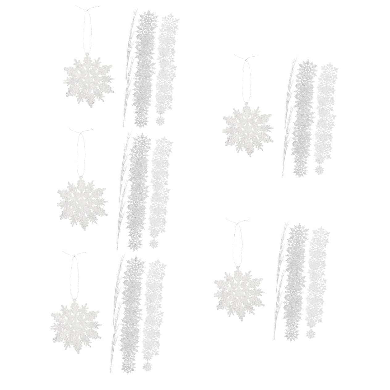 Alipis Lot De 5 Décorations De Flocons De Neige pour Sapin De Noël À Suspendre pour 36 Pièces X 5